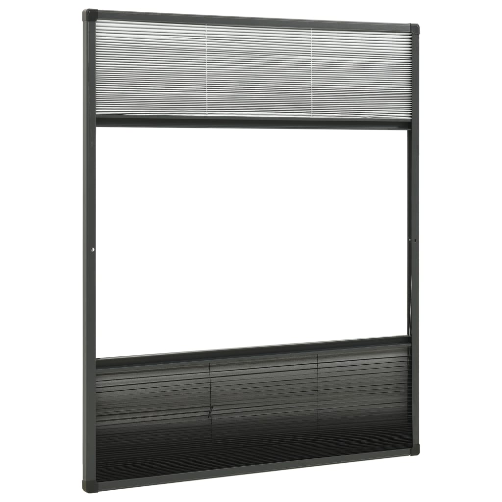 Plisse Insektenschutzfenster mit Jalousie Aluminium 160×80 cm