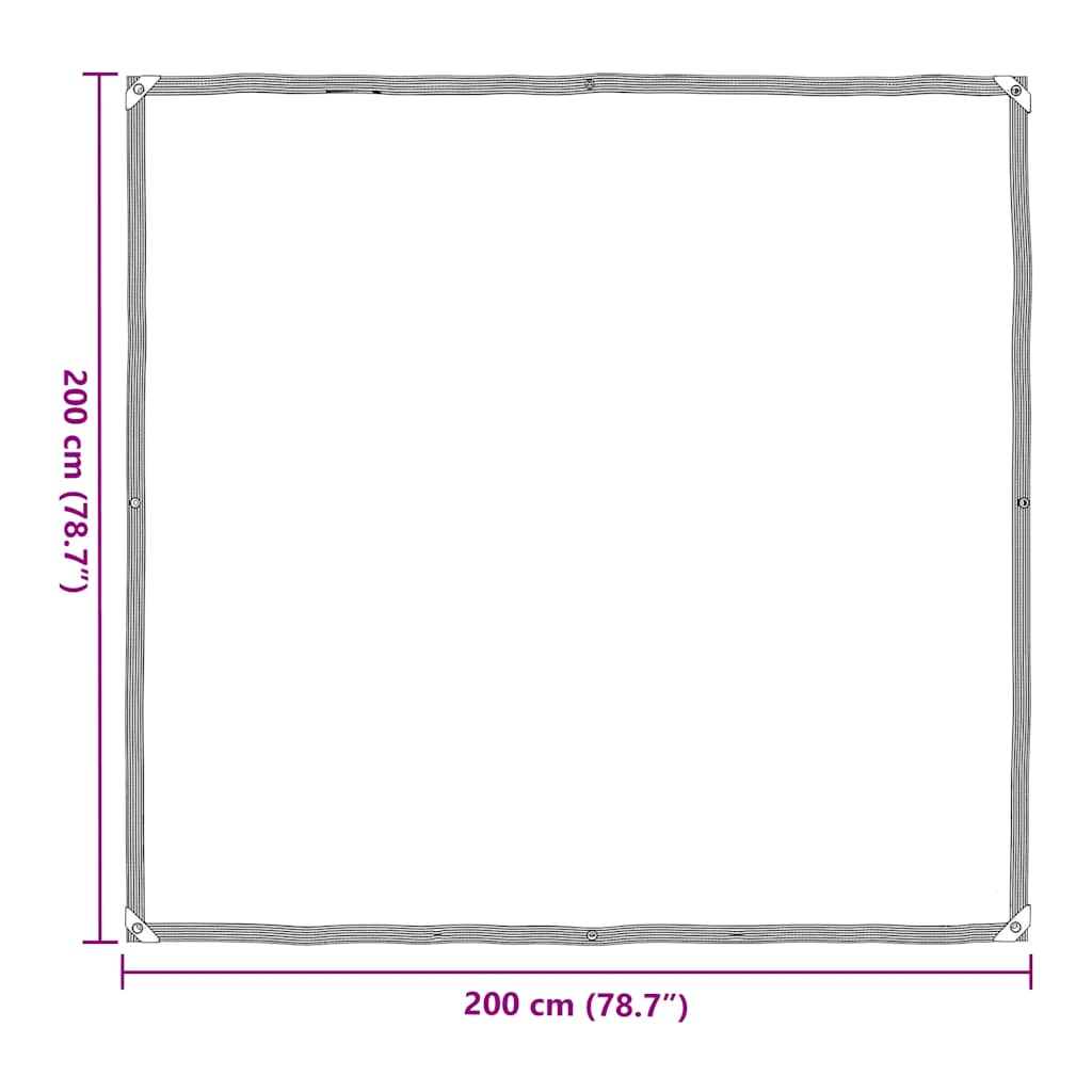 Transparente Plane mit Ösen 1x2 m Polyethylen