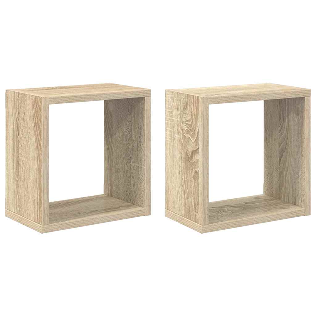 Würfelregale 2 Stk. Weiß 30x15x30 cm