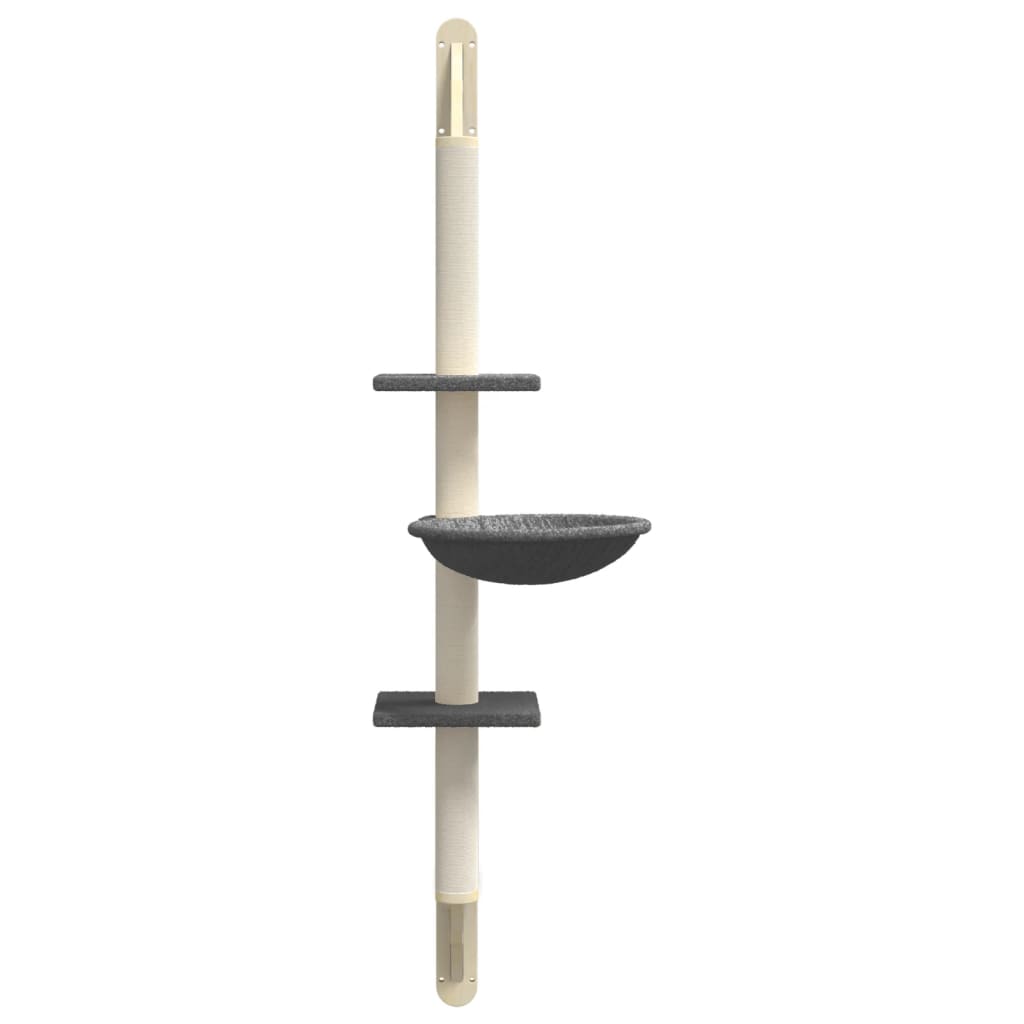 Kratzbaum mit Kratzsäule Wandmontage Creme 142,5 cm