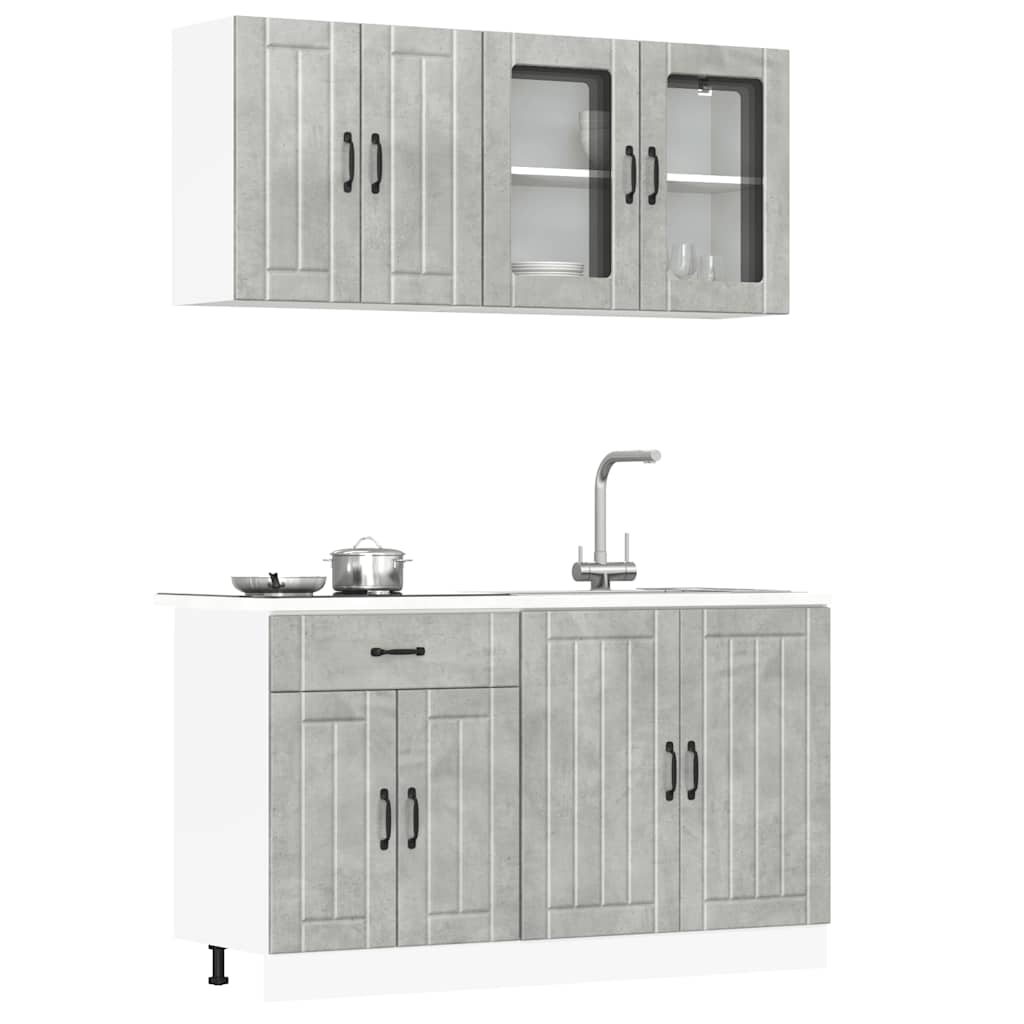 4-tlg. Küchenschrank-Set Lucca Weiß Holzwerkstoff