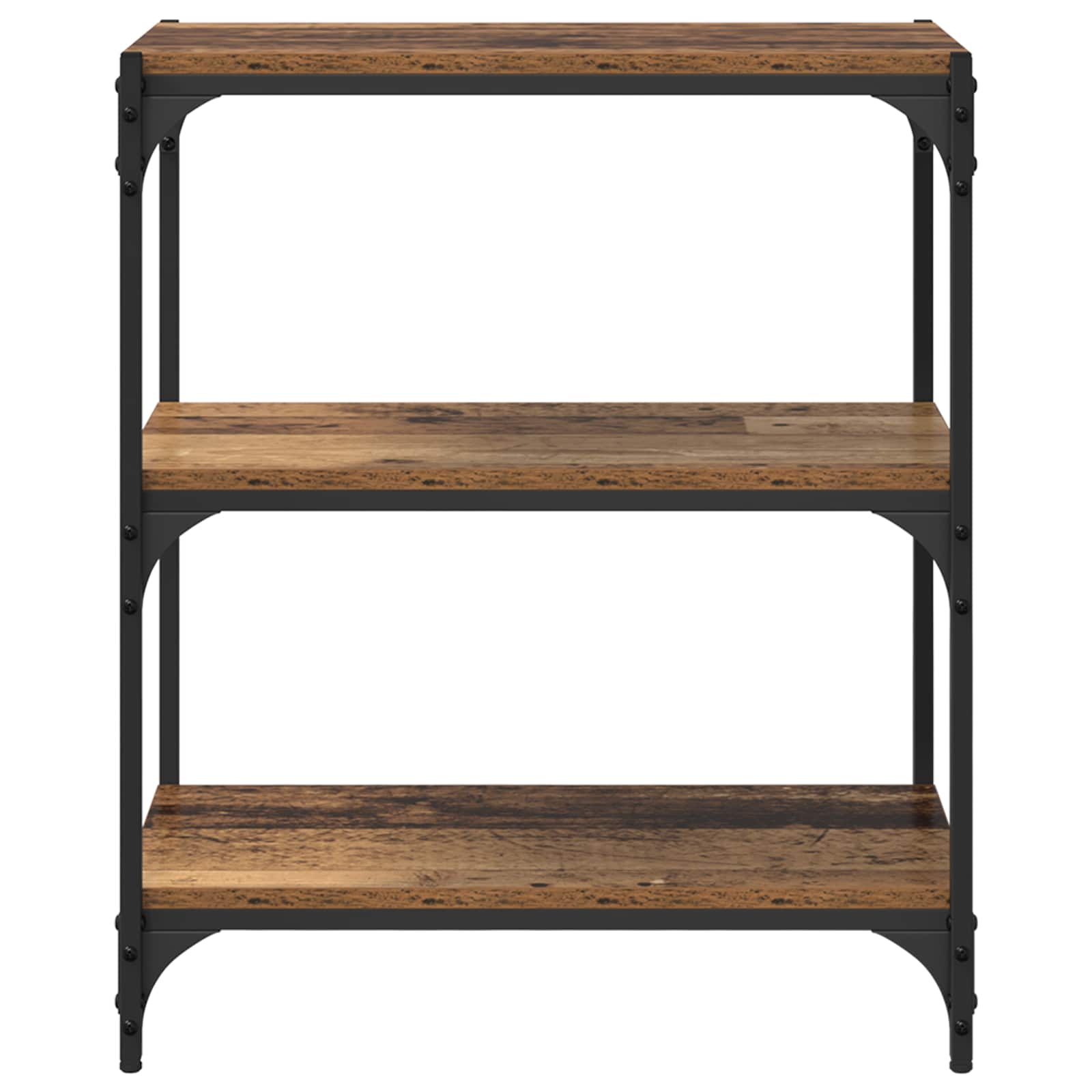 Bücherregal Schwarz 40x33x70,5 cm Holzwerkstoff und Stahl