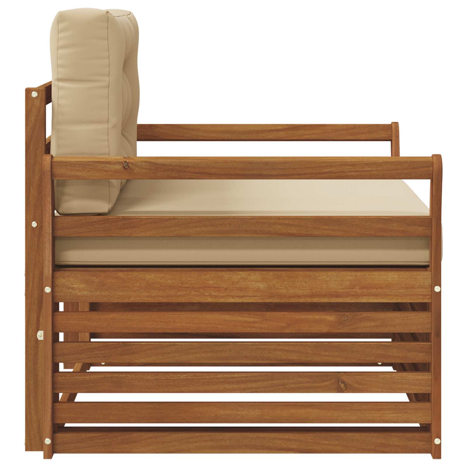 2 Stück Outdoor-Sofa Natur