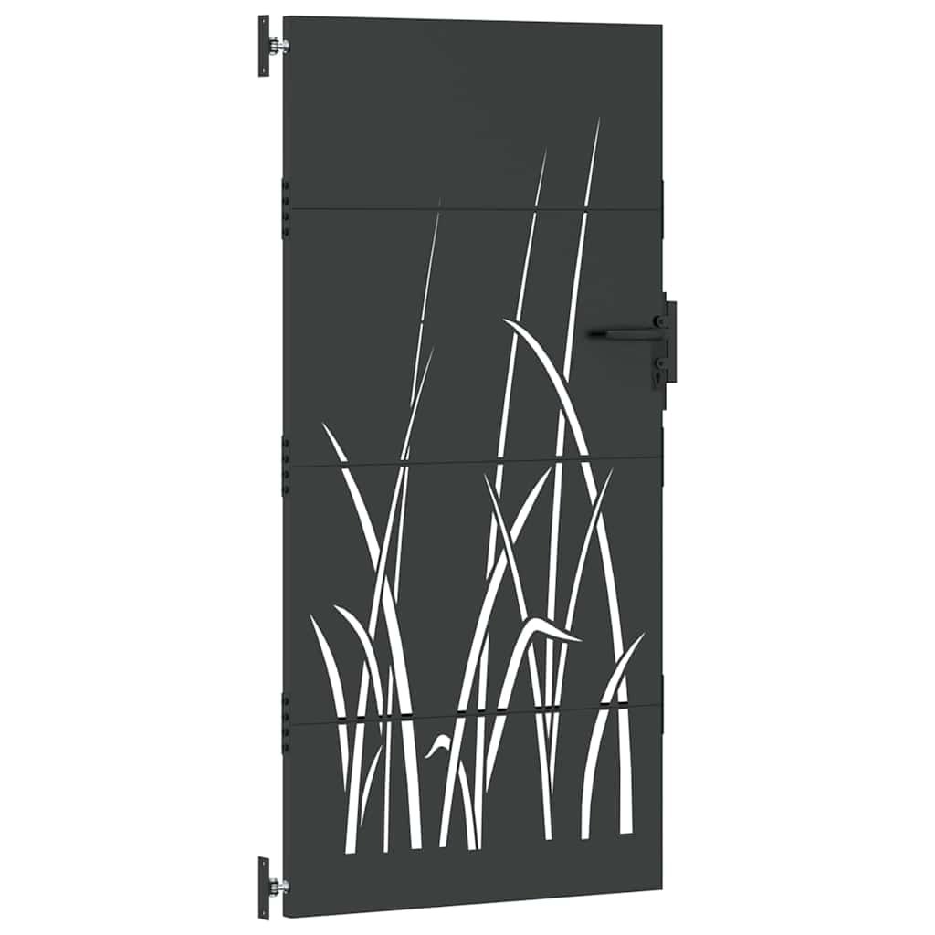 Gartentor 85x75 cm Cortenstahl Gras-Design