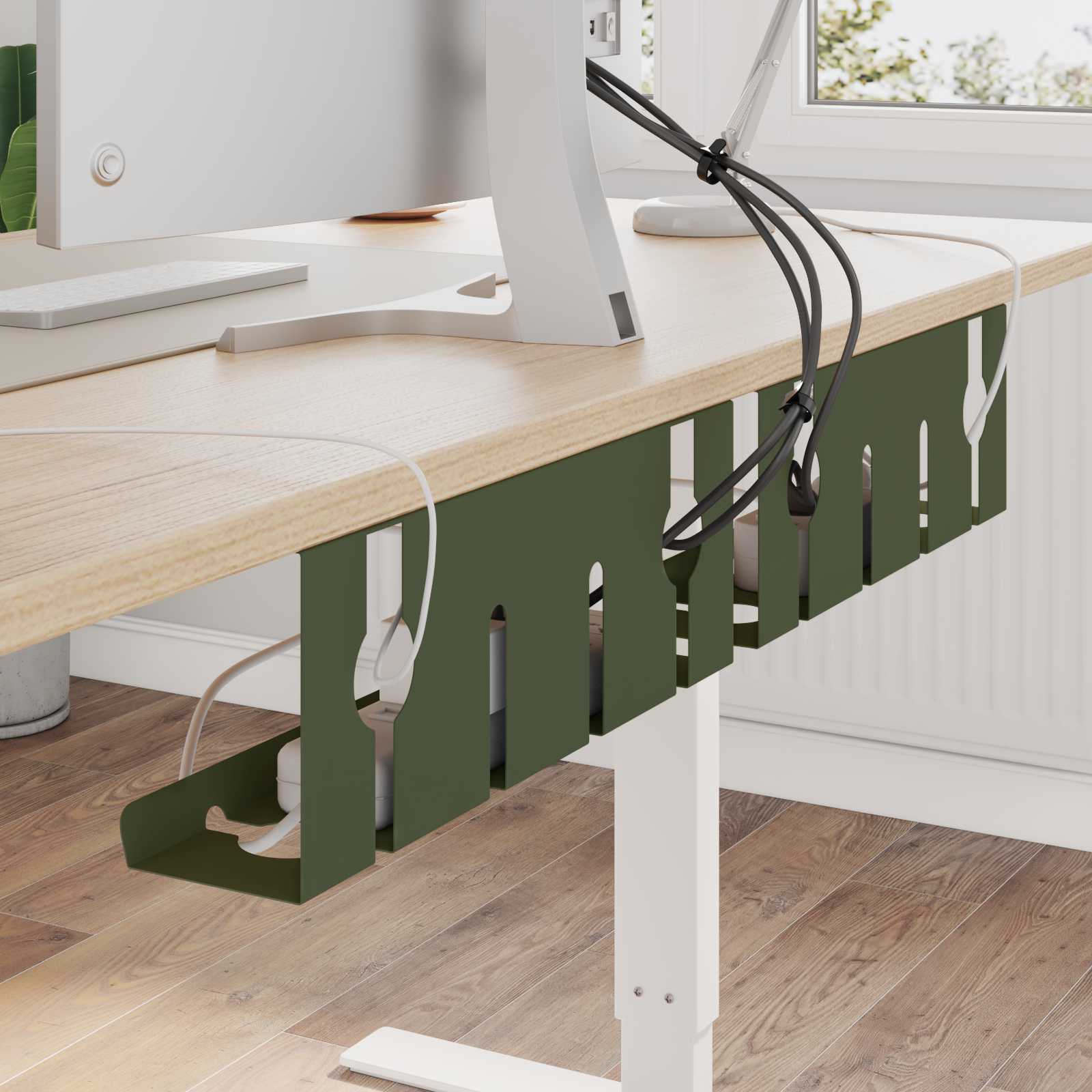 Unter dem Schreibtisch Kabelmanagement Tray 2 Stk. Anthrazit