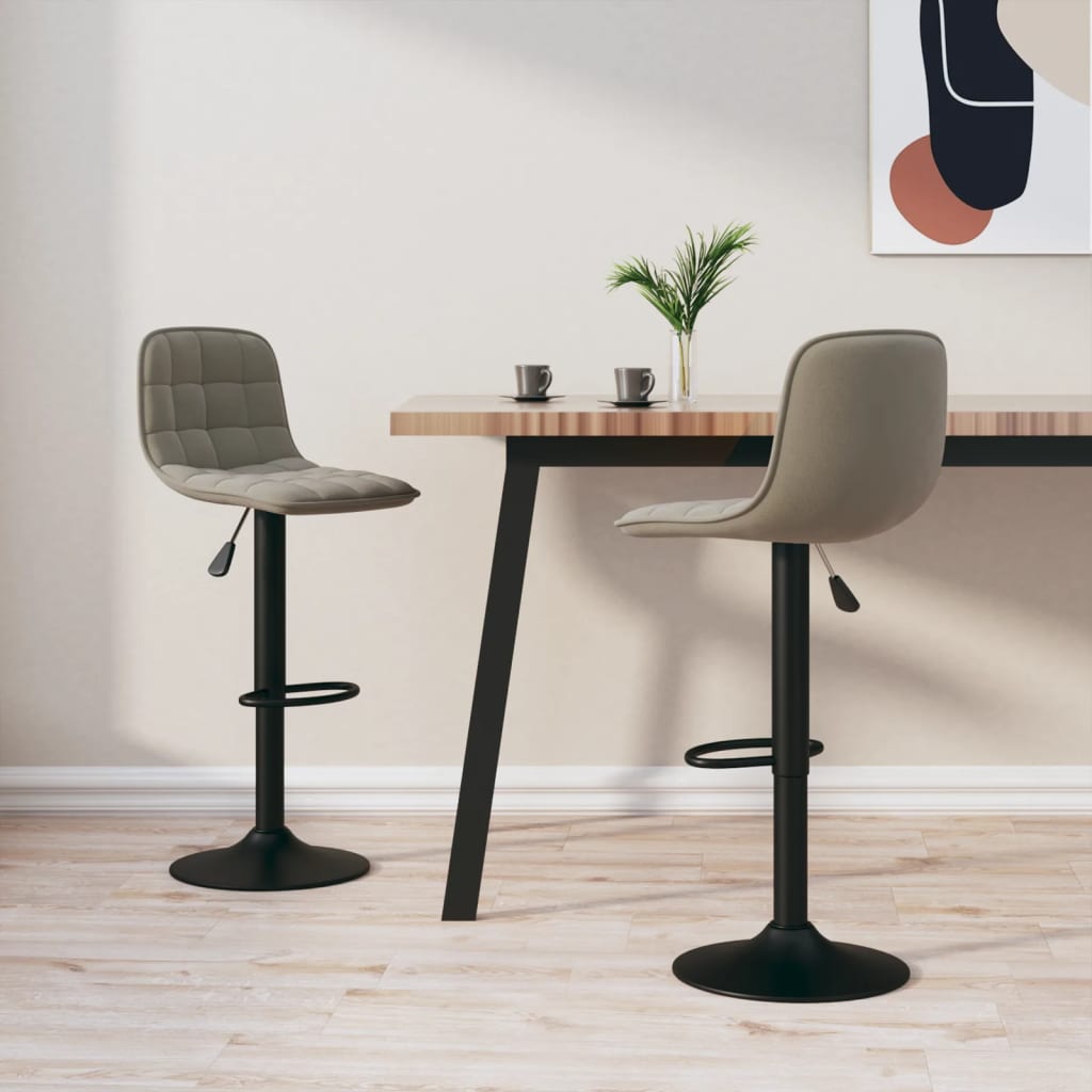 Barhocker 2 Stk. Hellgrün Samt