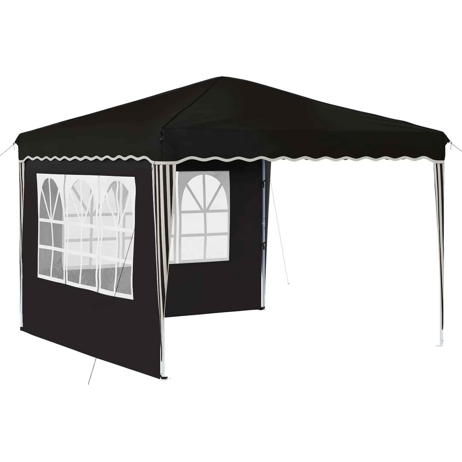 Pop-up Partyzelt 288 x 288 x 245 cm Creme Oxford-Stoff