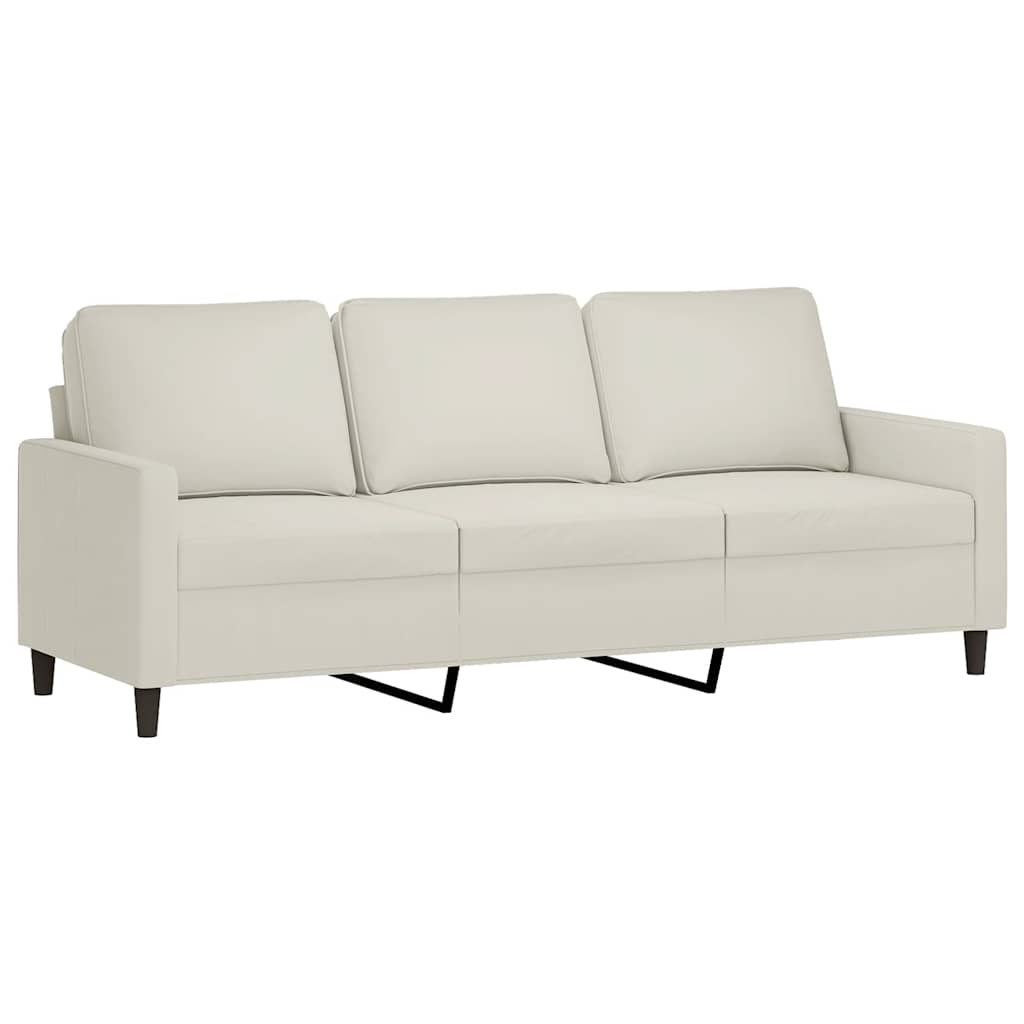 3-Sitzer-Sofa mit Hocker Rosa 180 cm Samt
