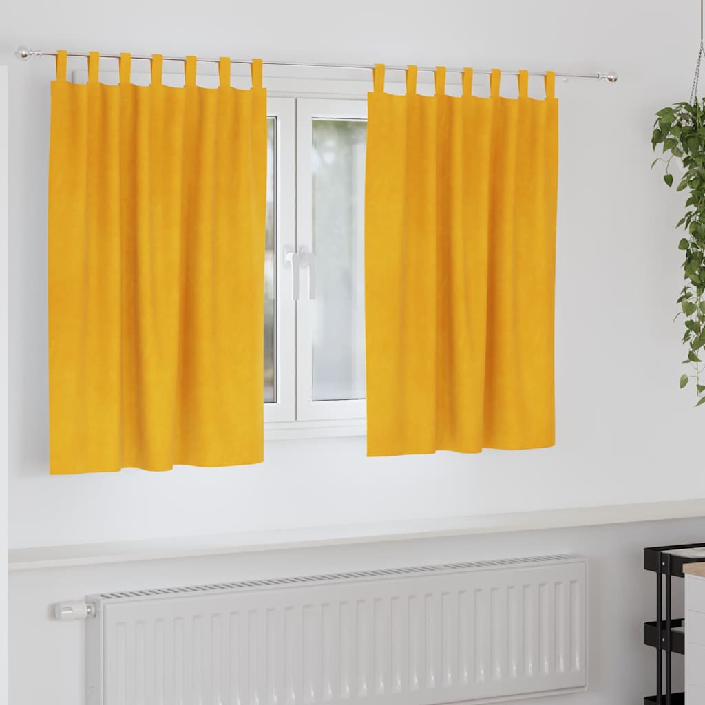 Verdunkelungsvorhänge 2 pcs Schwarz 140 x 140 cm Samt