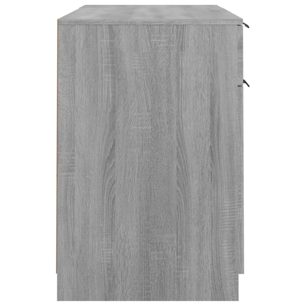Schreibtisch mit Beistellschrank Weiß Holzwerkstoff