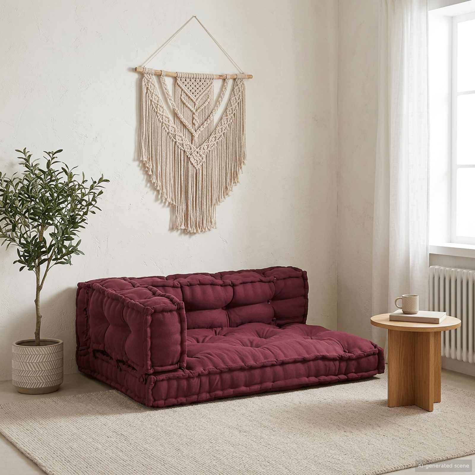 Palettensofa-Auflage Mehrfarbig Stoff Patchwork