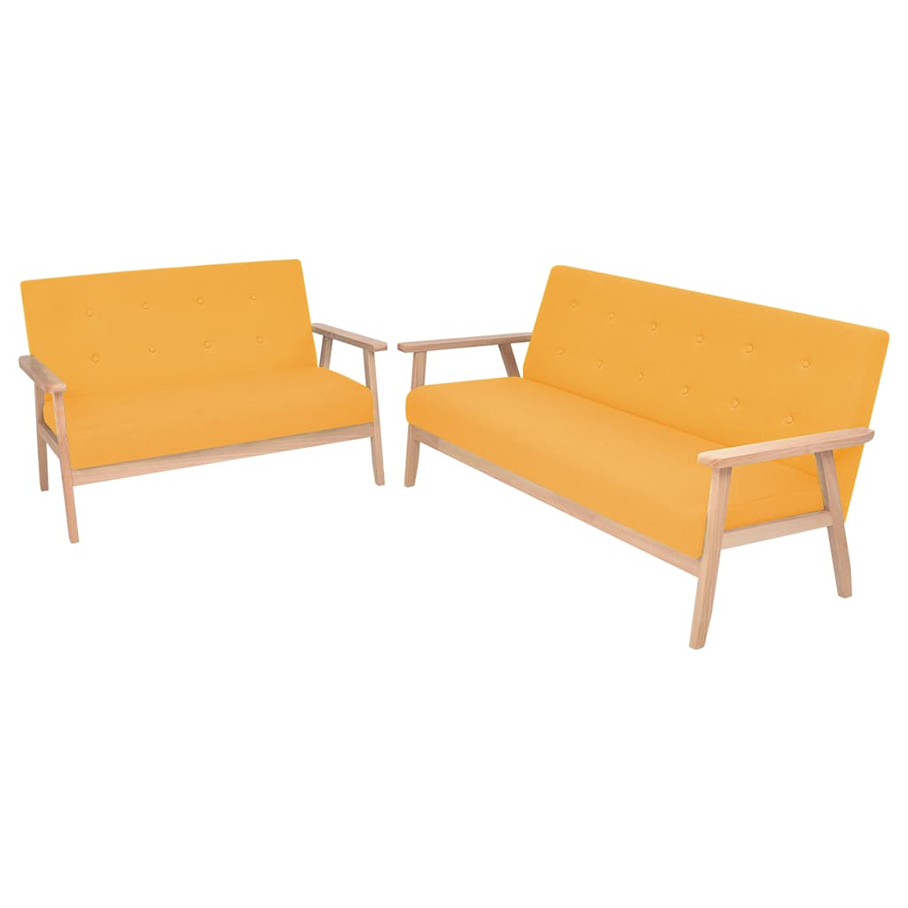 2-Sitzer-Sofa Stoff Hellgrau