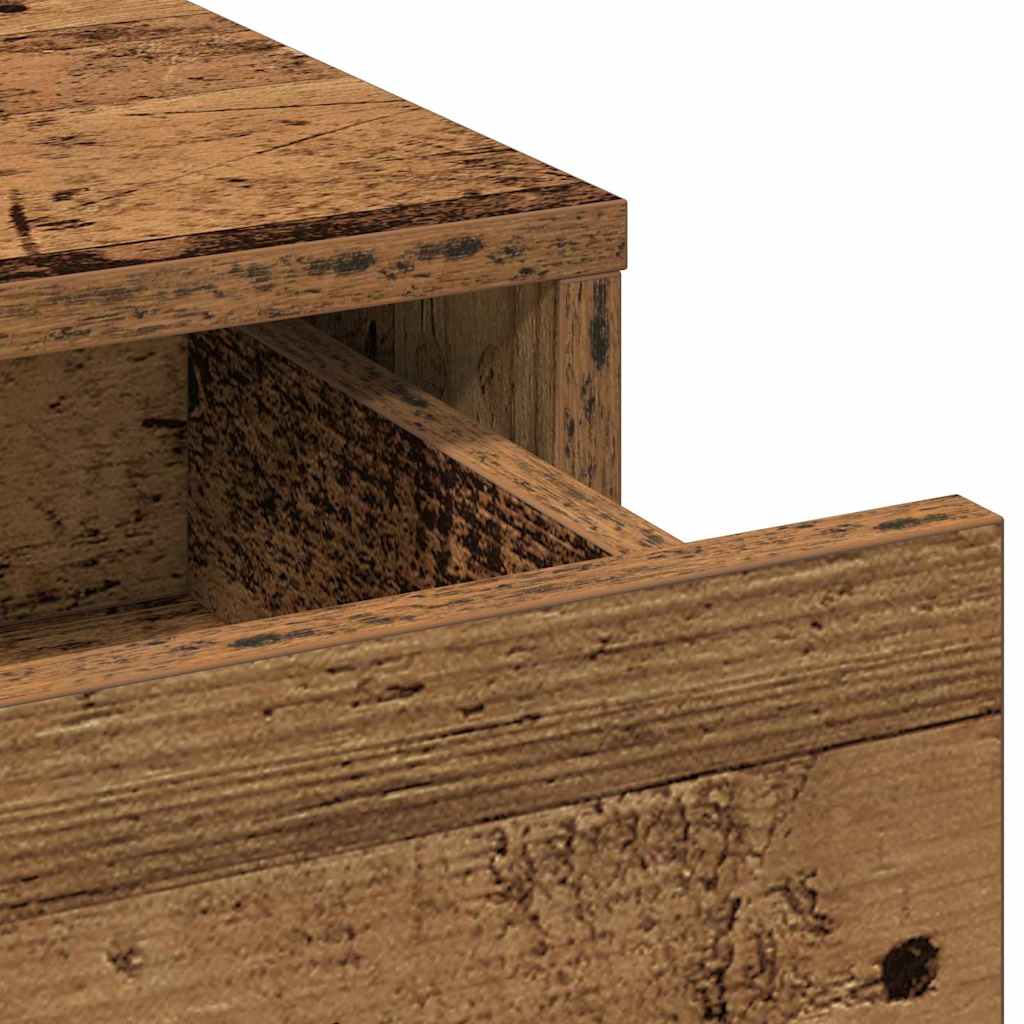 Schminktischset mit LED mit Schubladen 3 pcs Weiß Holzwerkstoff
