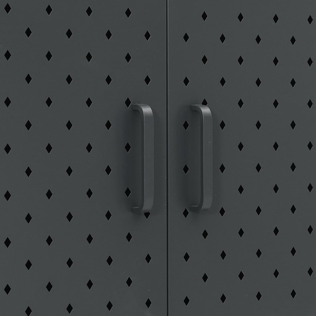 Highboard Schwarz 80x35x135 cm Stahl