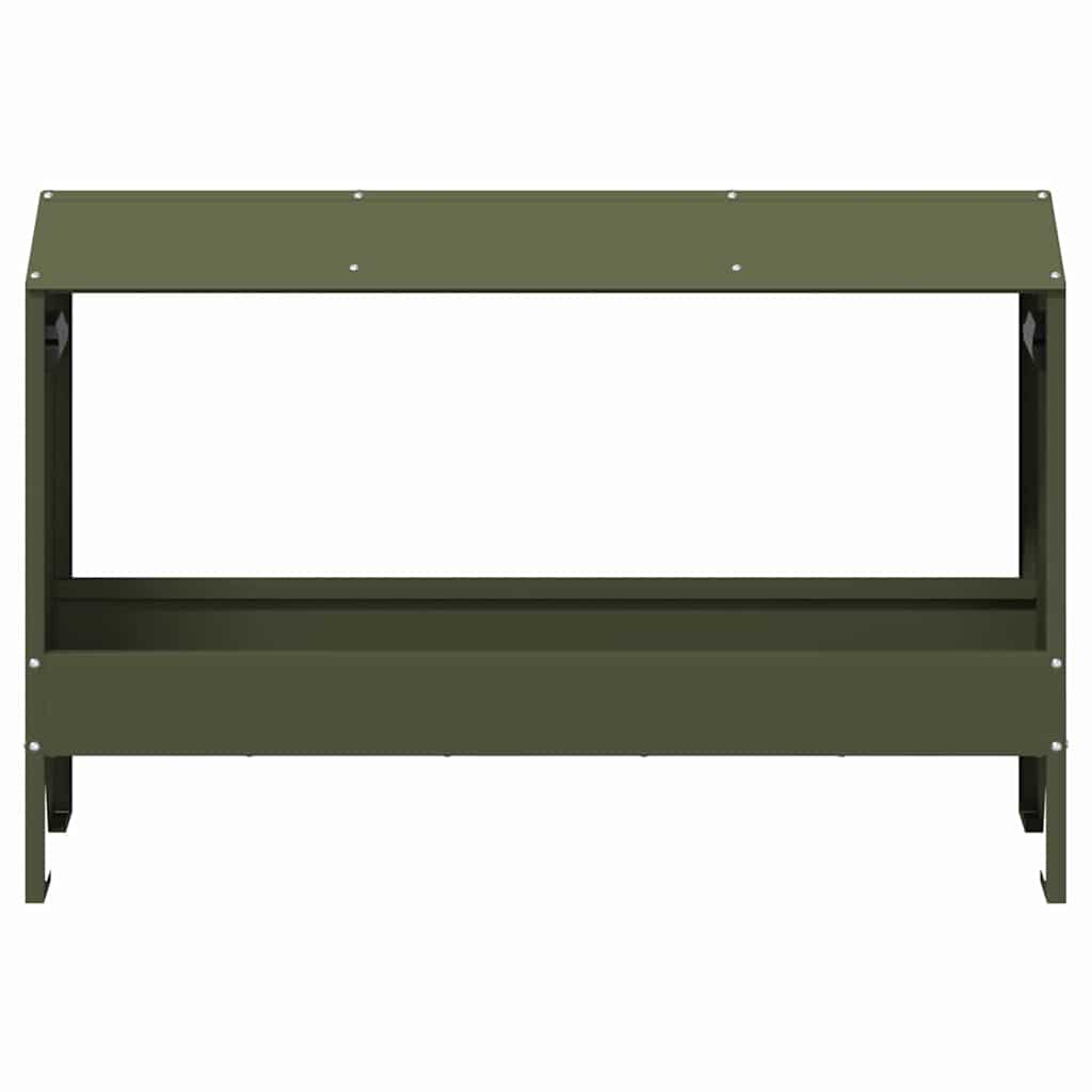 Hühnerfütterungsrinne Schwarz 81 x 32 x 53,5 cm