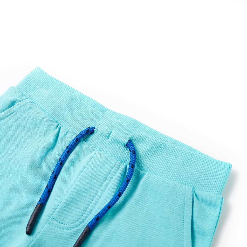 Kindershorts mit Kordelzug Blau Melange 116