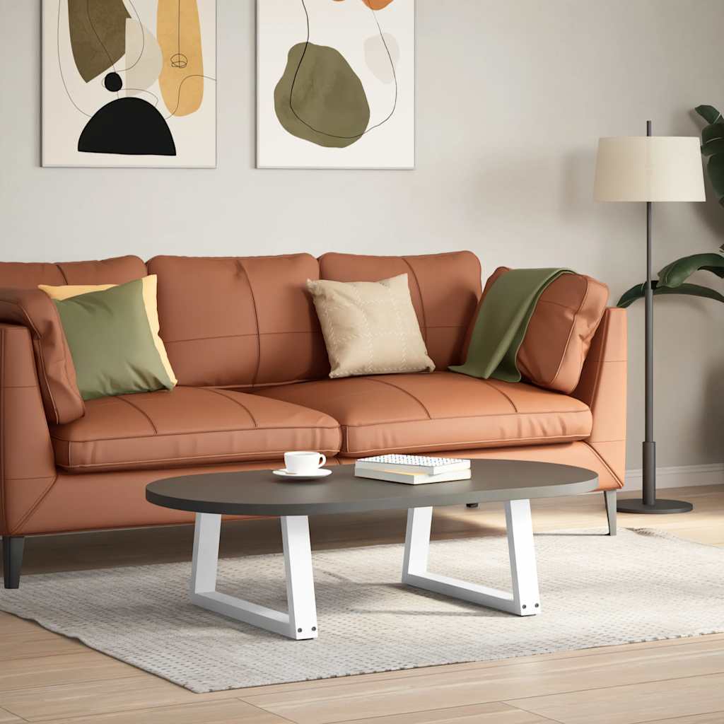 Couchtischbeine V-Form 2 Stück Schwarz 30x(30-31,3) cm Stahl