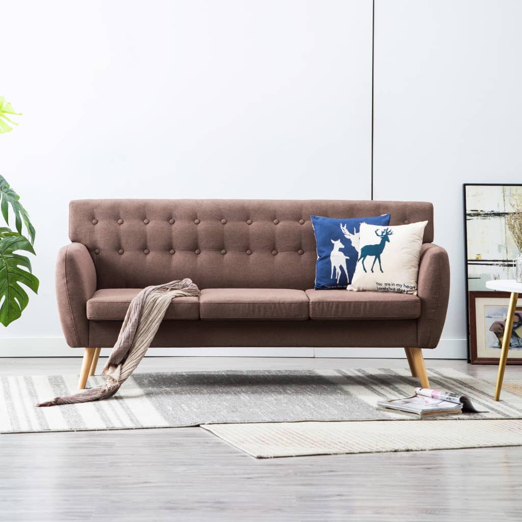 3-Sitzer-Sofa Stoff 172x70x82 cm Dunkelgrau