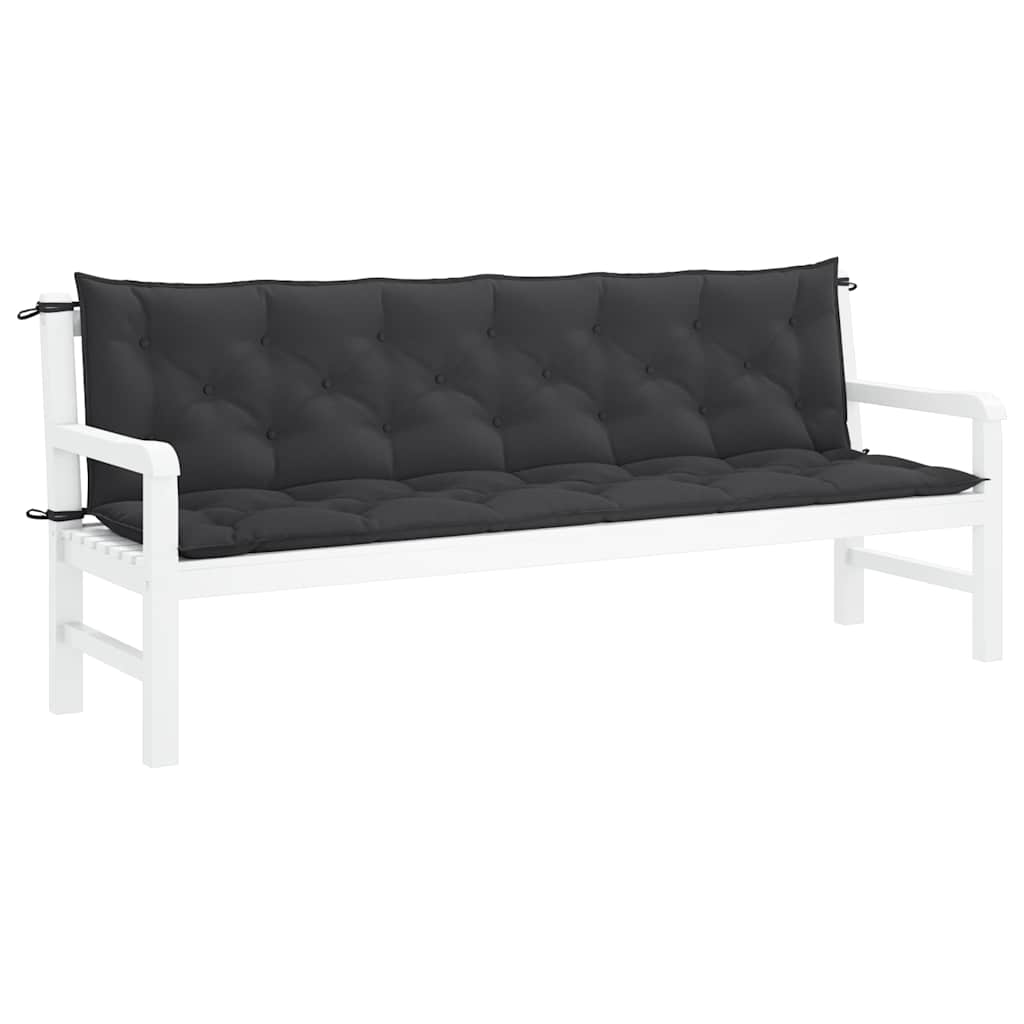 Gartenbank-Auflage Anthrazit 100x(50+50)x7 cm Oxford-Gewebe