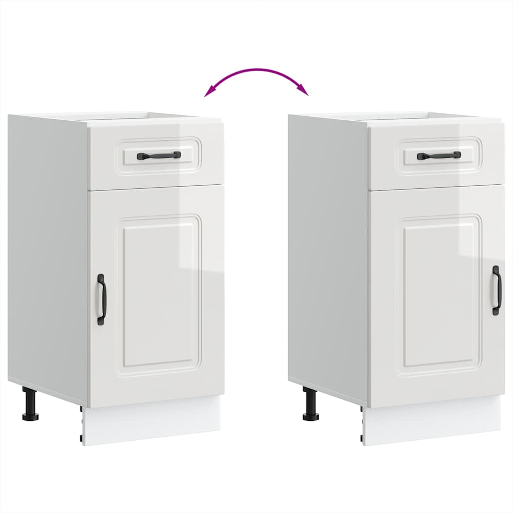 Herdumbauschränke 2 Stk. Kalmar Weiß Holzwerkstoff
