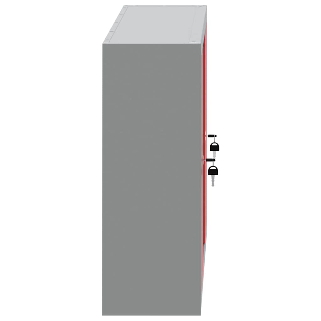 Werkzeugschrank mit Regal Schwarz und Grau 55 x 55 x 55 cm