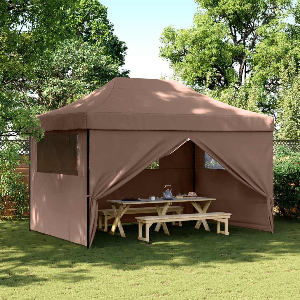 Partyzelt Faltbar Pop-Up Beige 410x279x315 cm