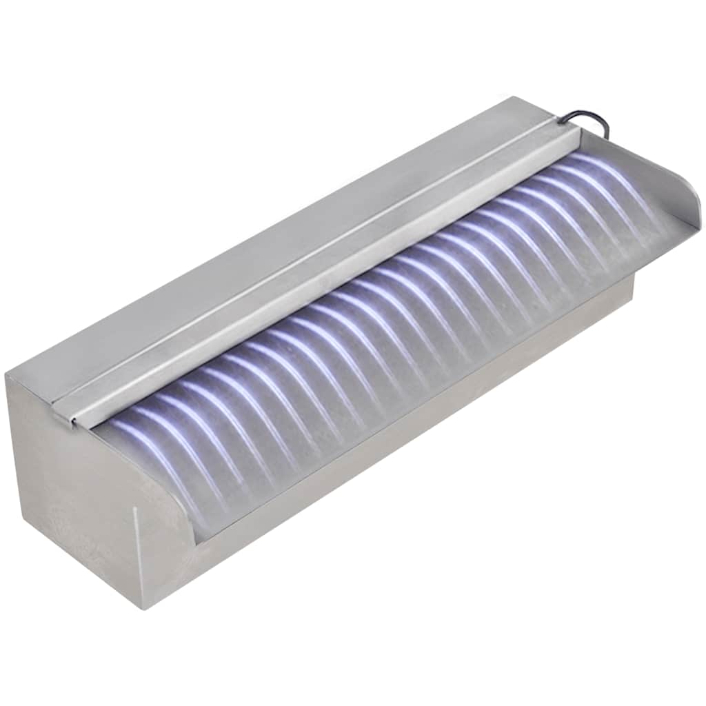 Pool-Wasserfall mit LEDs Edelstahl 110 cm