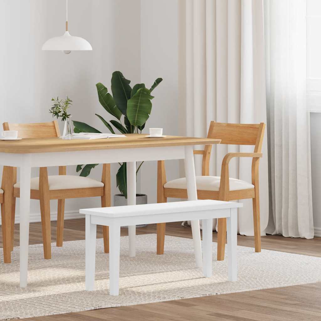 Bank 90 cm Braun Massivholz Gummibaum