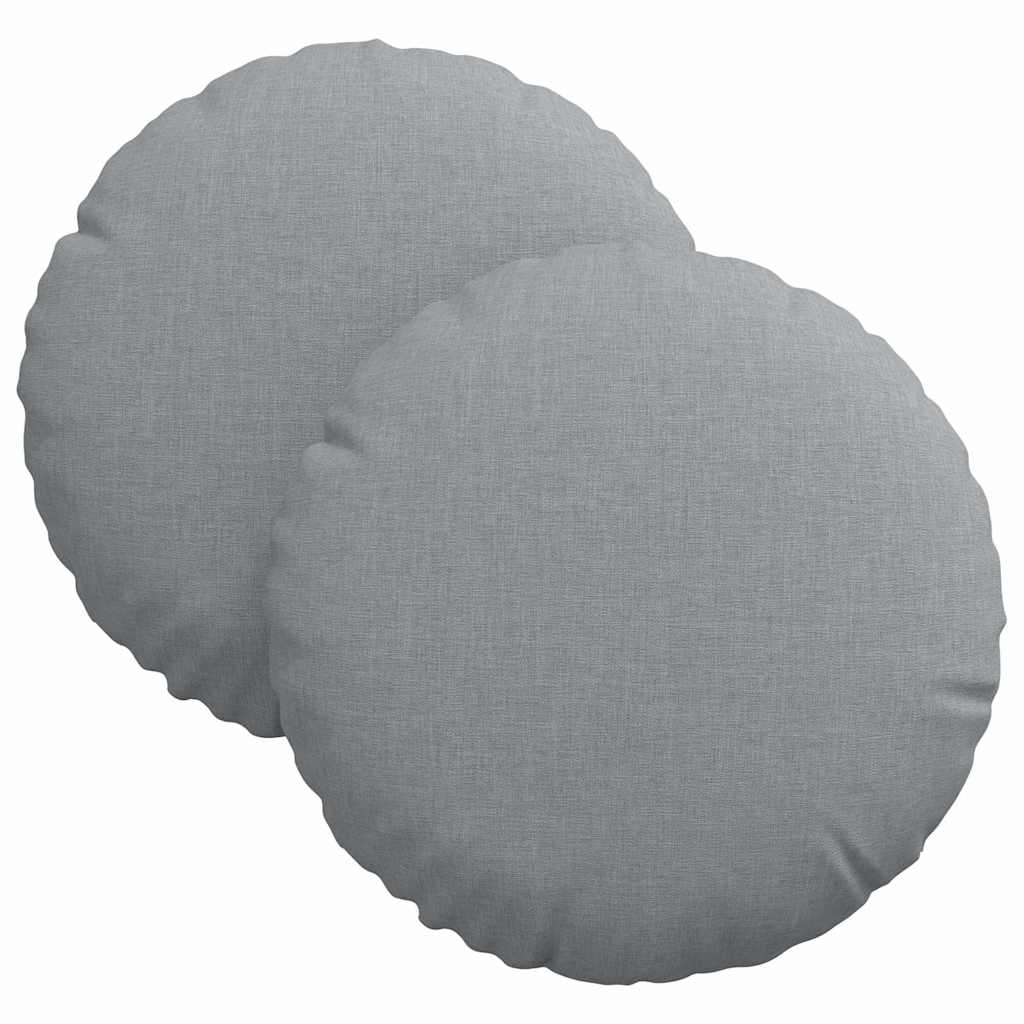 Sitzkissen 2 pcs Hellgrau Ø30 x 13 cm Stoff