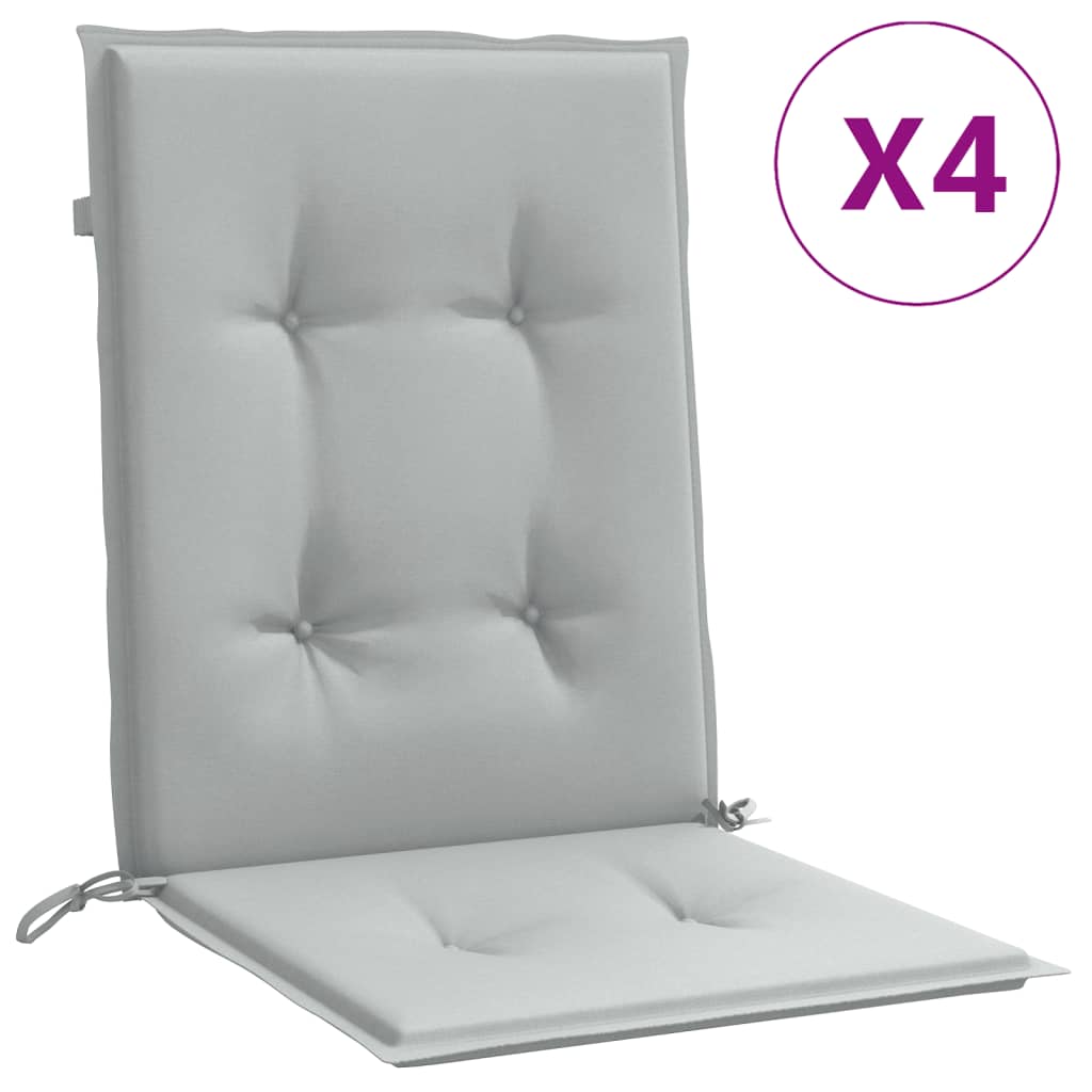 Niedriglehner-Auflagen 2 Stk Melange Anthrazit 100x50x7cm Stoff