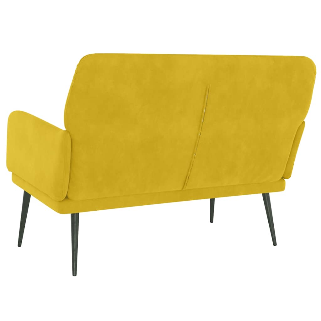 Sitzbank Schwarz 108x79x79 cm Samt