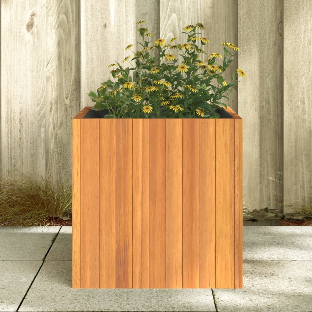 Pflanzkübel 25x25x25 cm Massivholz Akazie