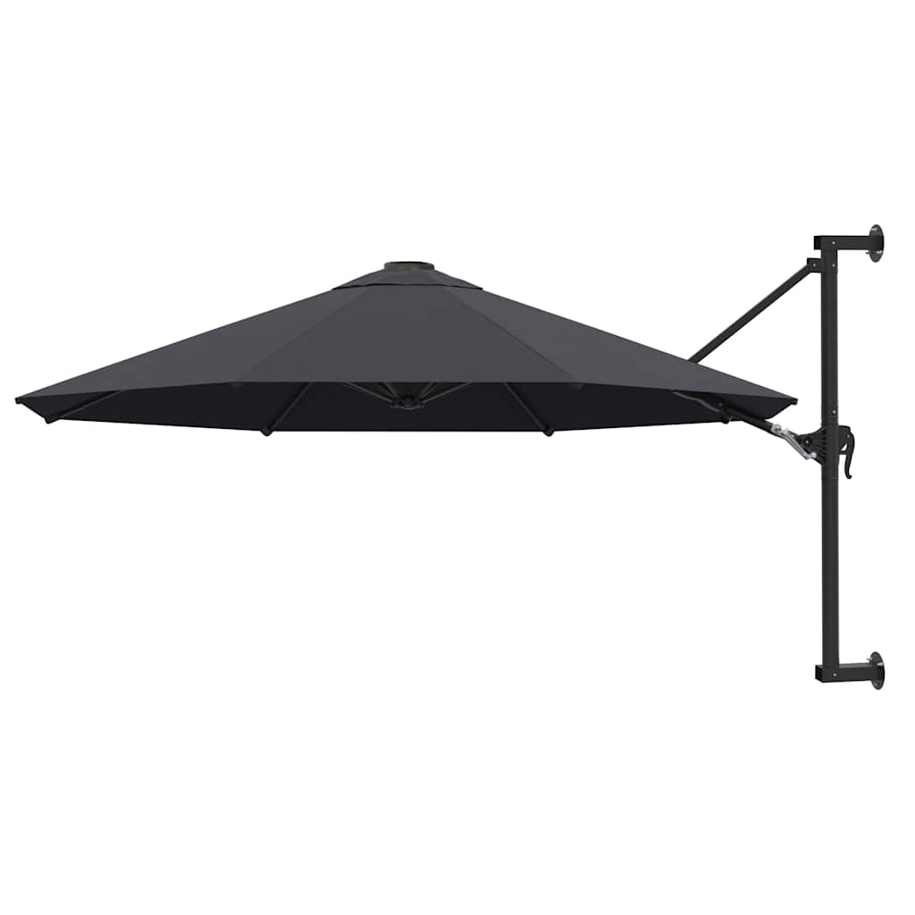 Sonnenschirm zur Wandmontage mit Metall-Mast 300 cm Sandweiß