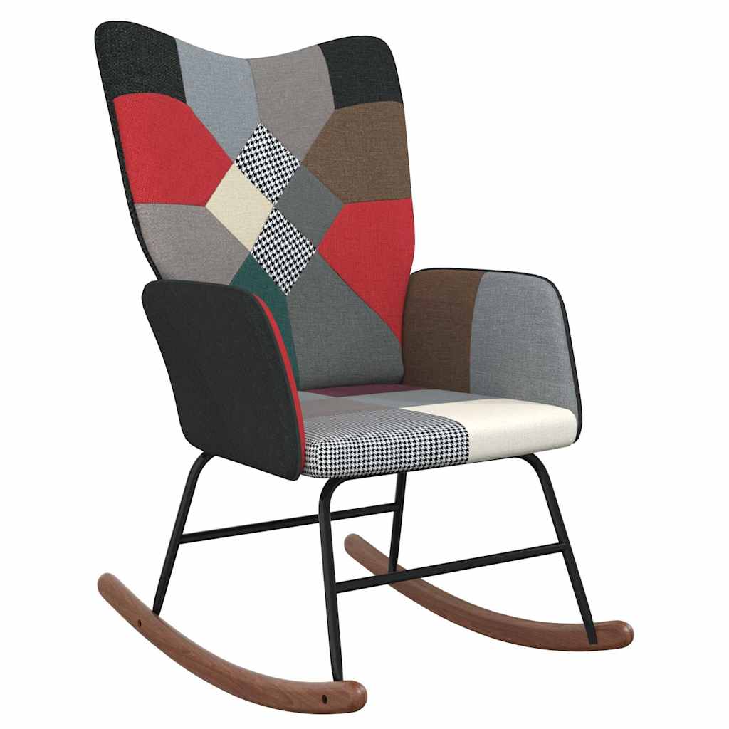 Schaukelstuhl Patchwork Stoff