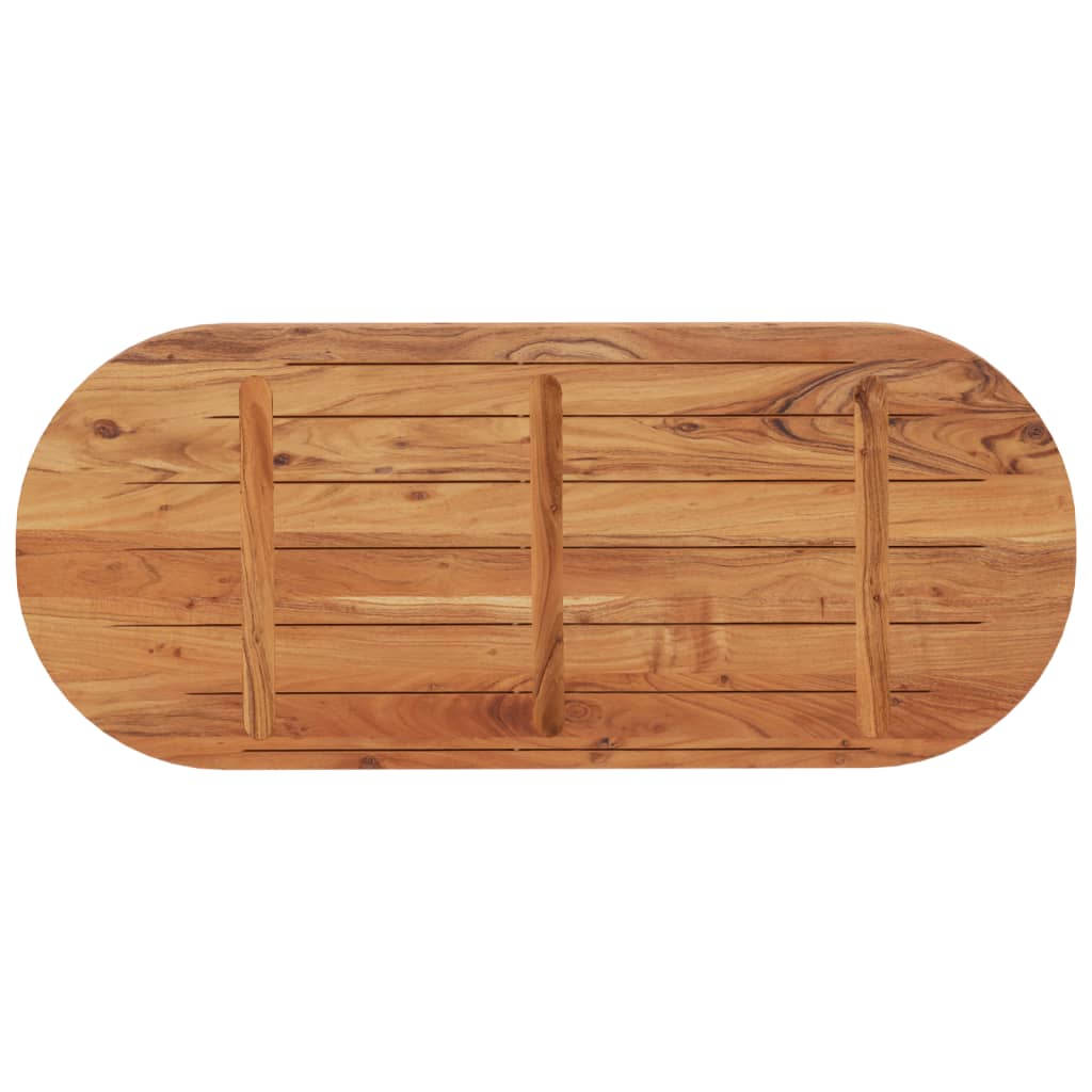 Tischplatte 110x40x2,5 cm Oval Massivholz Mango