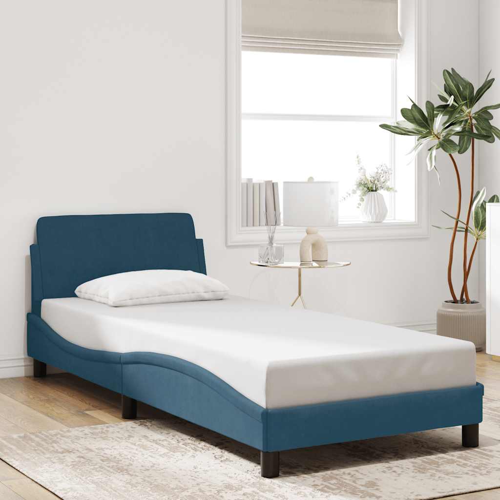 Bettgestell "Dover" Hellgrau 80x200 cm Samt