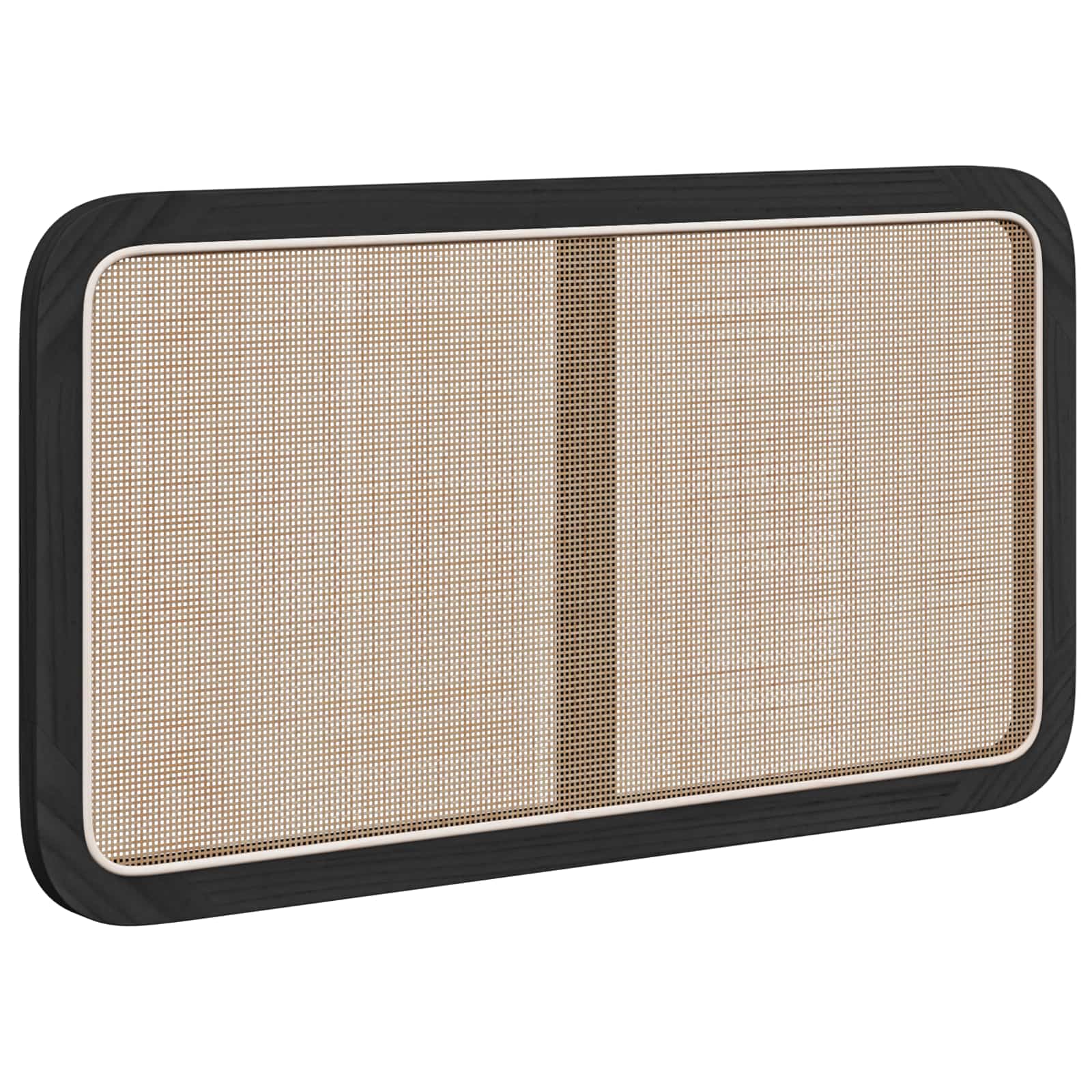 Kopfteil mit Kopfteil Schwarz 100 x 55 x 3 cm Rattan