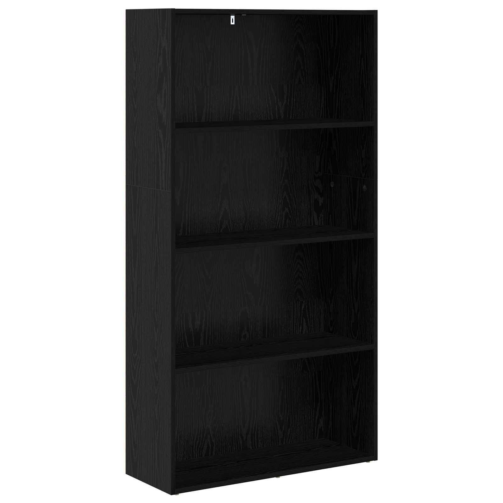 Bücherregal Schwarz Eichen-Optik 80x30x189 cm Holzwerkstoff