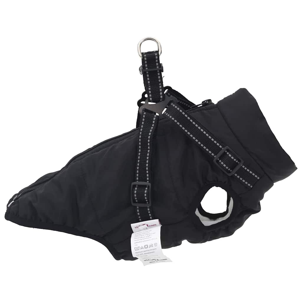 Hundemantel mit Geschirr Wasserdicht Reflektierend Lila L48