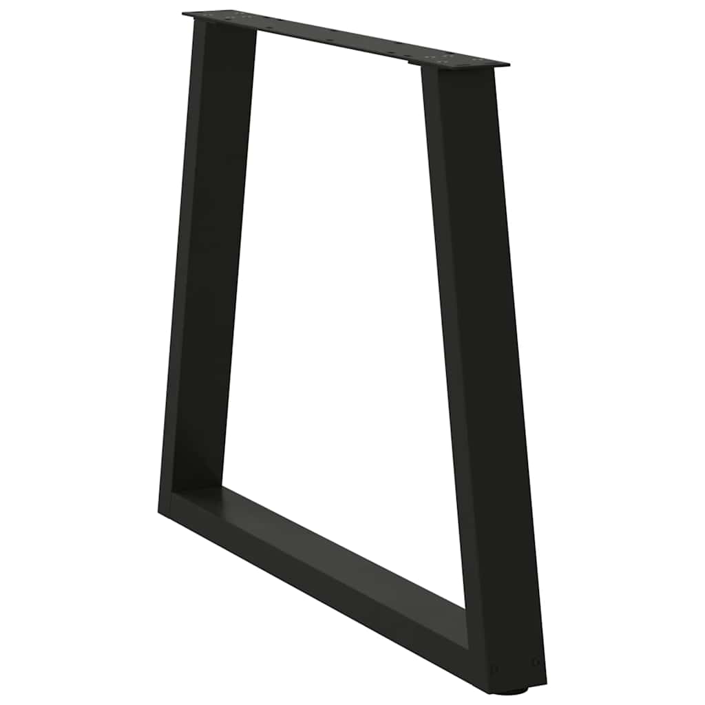 Couchtischbeine V-Form 2 Stück Schwarz 30x(30-31,3) cm Stahl