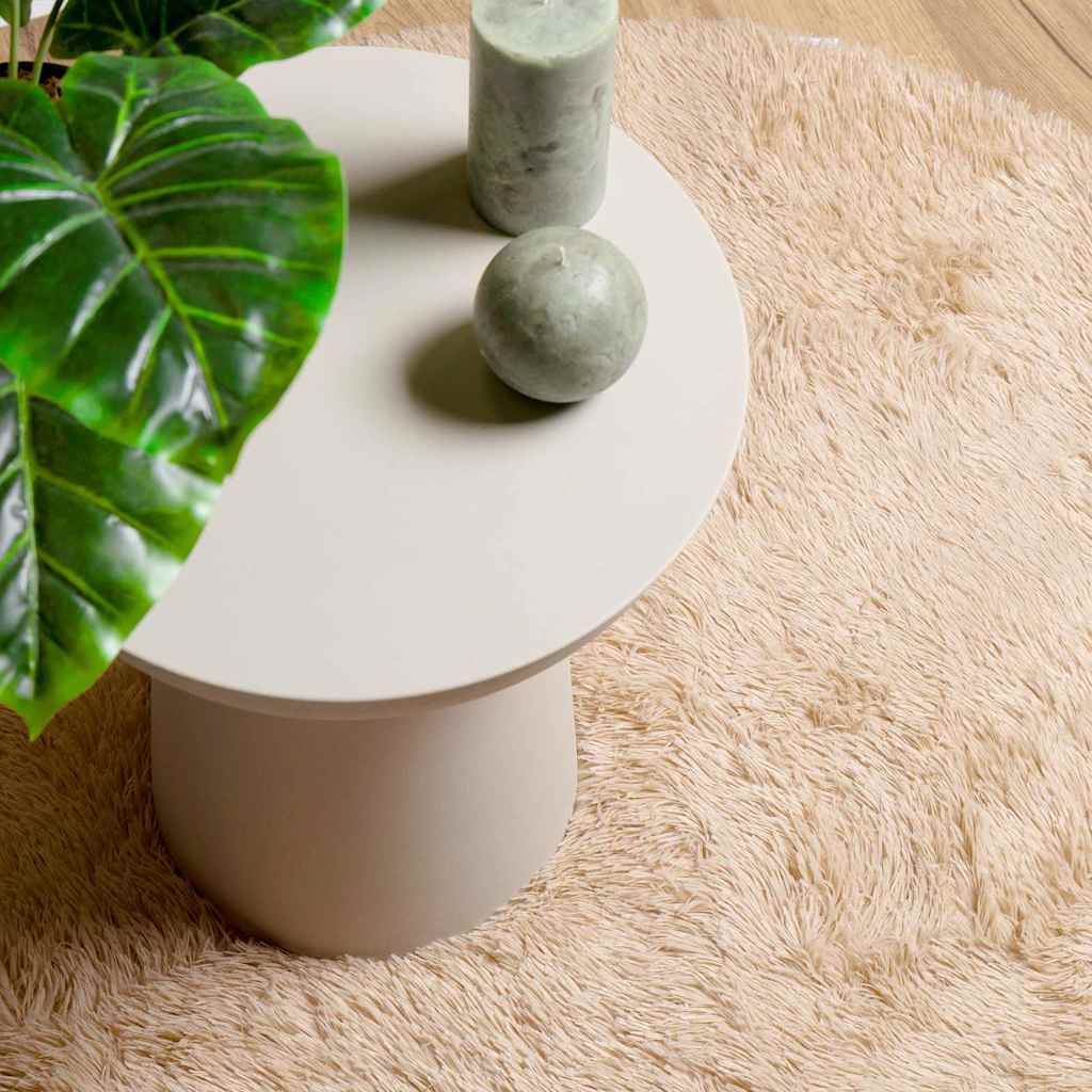Teppich Shaggy Hochflor NAVARRA Beige 60x100 cm Polyester