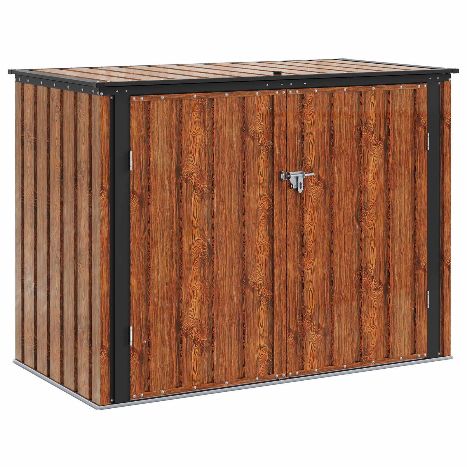 Gartenlagerbox Schwarz 151,5 x 82 x 110,5 cm Stahl
