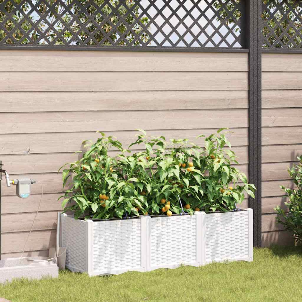 Garten-Pflanzgefäß 4 Stk. Braun 160 x 40 x 22 cm PP