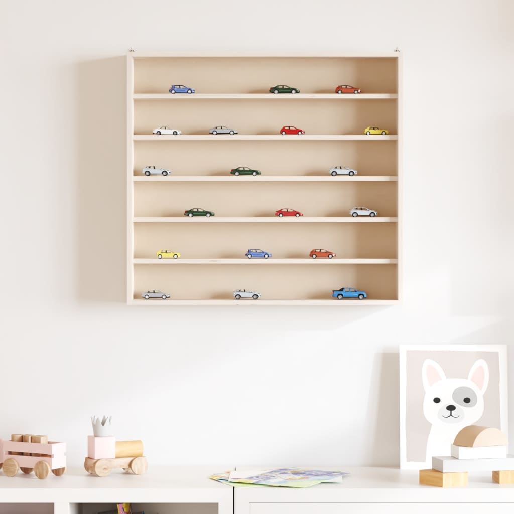Sammlervitrine aus Holz mit 6 Regalen 40x8,5x55 cm