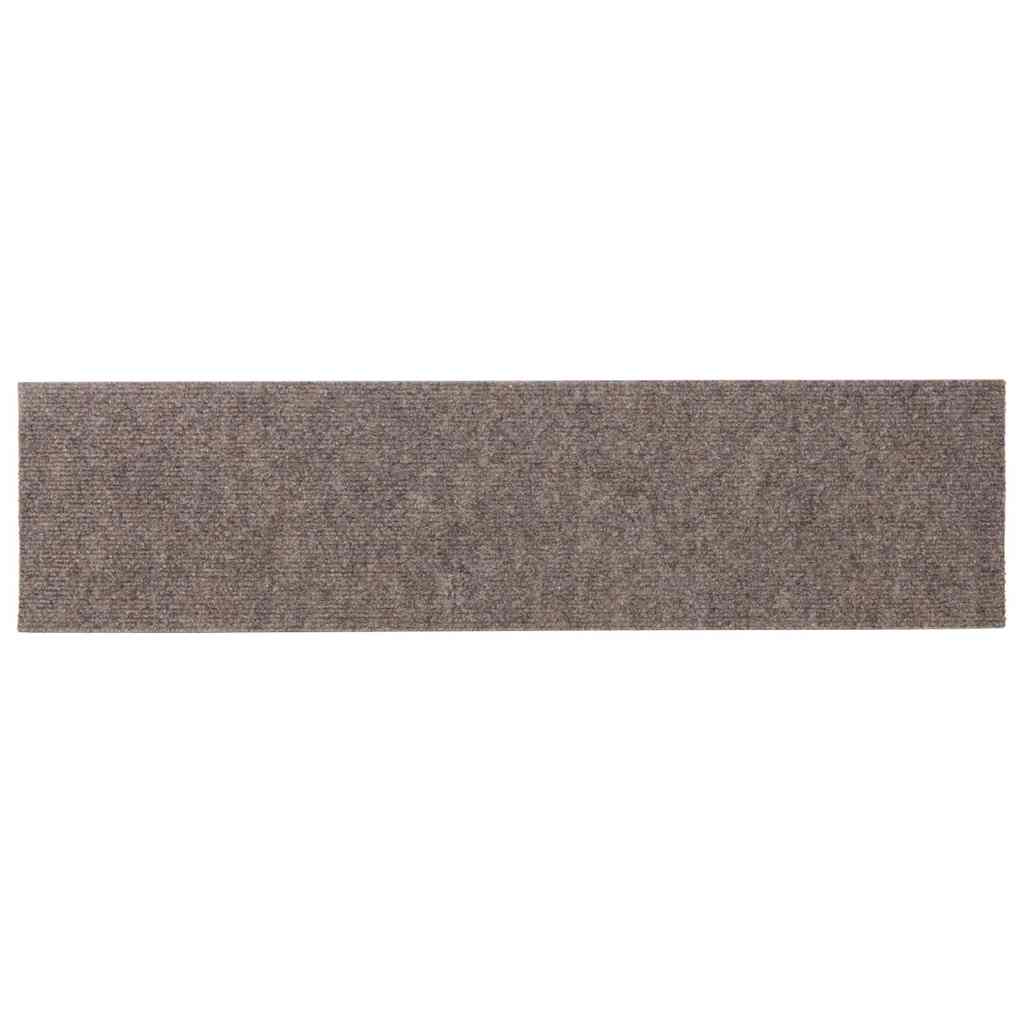 Stufenmatten Selbstklebend 15 Stk. 60x25 cm Hellbraun Rechteckig