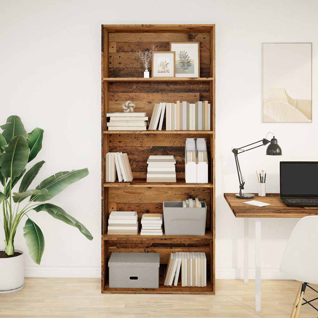 Bücherregal Weiß 80x30x189 cm Holzwerkstoff