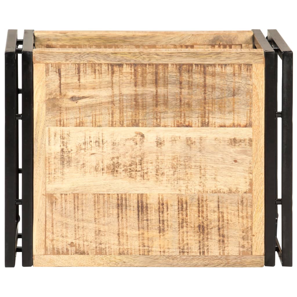 Beistelltisch 40x30x40 cm Raues Mangoholz