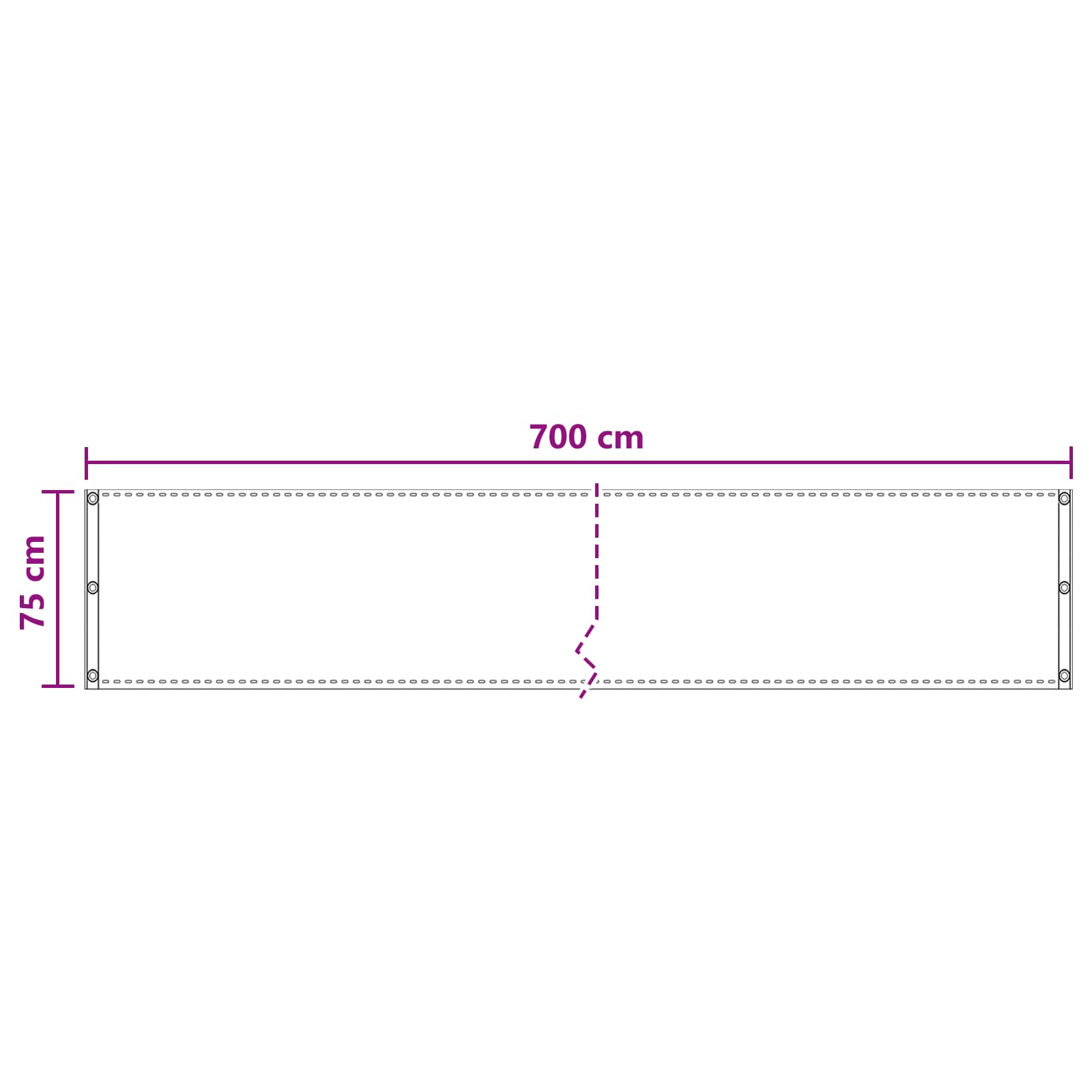 Balkon-Sichtschutz Anthrazit 75x300 cm HDPE