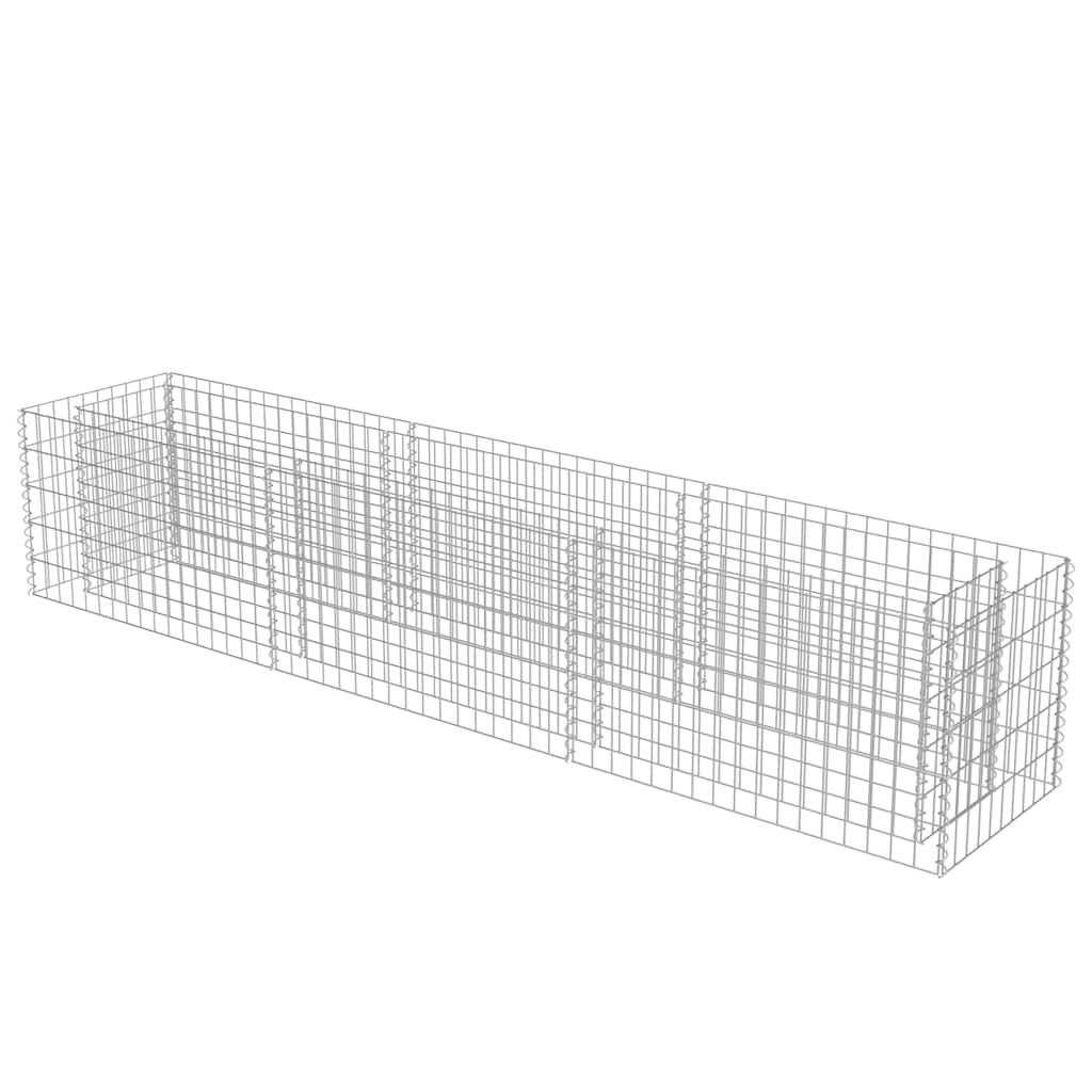 Gabionen-Hochbeet Verzinkter Stahl 450×90×100 cm