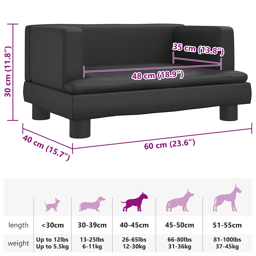 Hundebett Blau 80x45x30 cm Samt